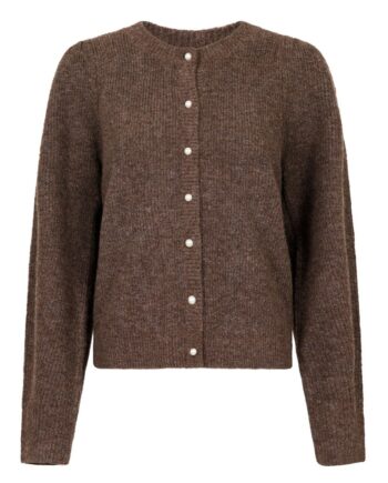 Neo Noir   Cardigan   Nuna Knit Cardigan   Brown Melange