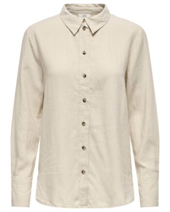 Jdy   Skjorte   Say L s Linen Loose Shirt   Oatmeal