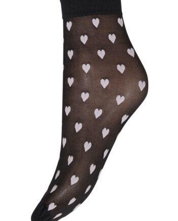Hype The Detail   Strømper   Socks Hearts  d   Dusty Rose
