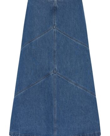 Bruuns Bazaar   Nederdel   Women Canabbeleen Skirt   Dark Blue Denim