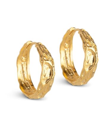 Enamel   øreringe   Nela Hoops   Mm   Guld