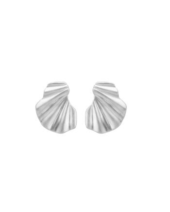 Enamel   øreringe   Wave Erring   Silver