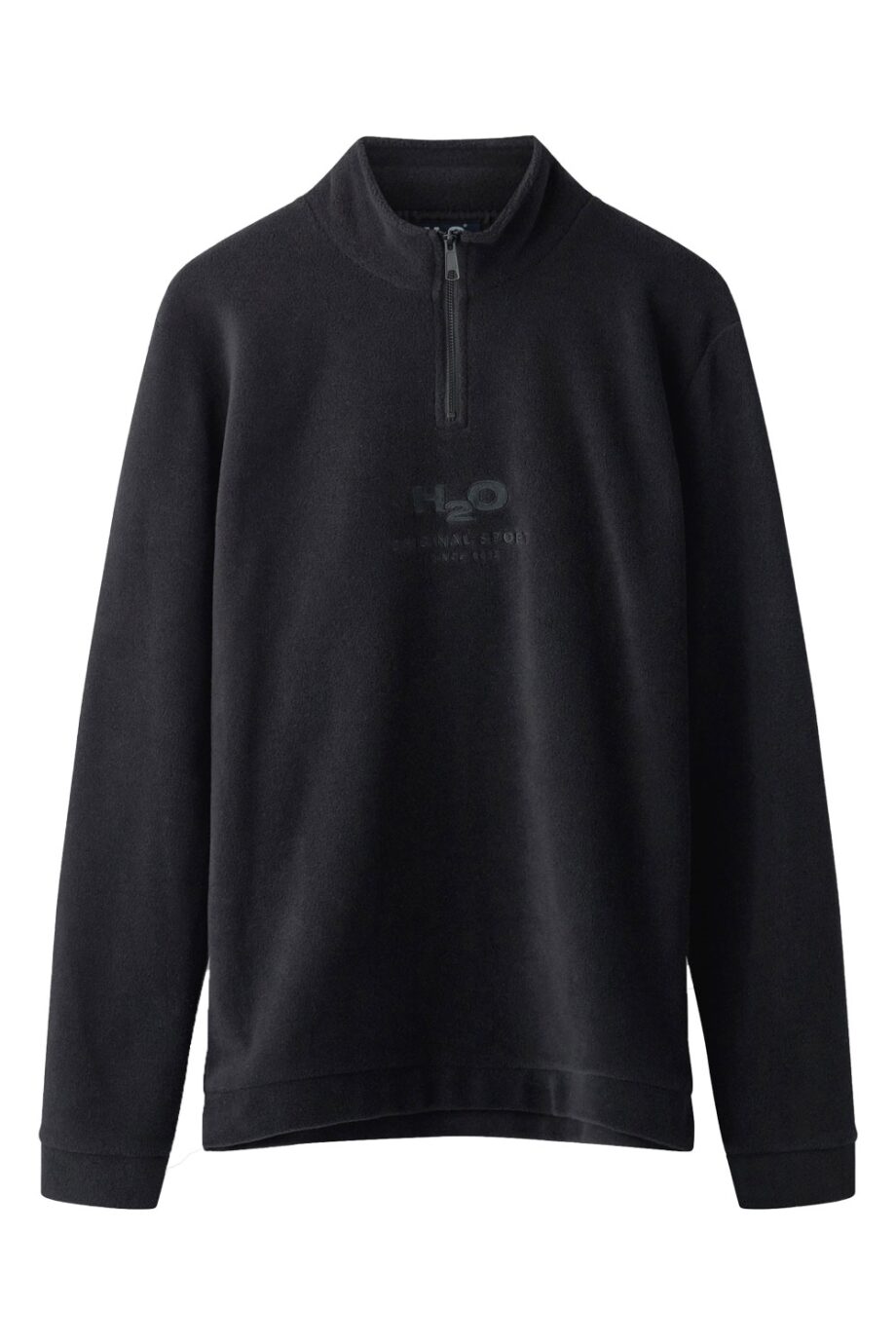 H o   Sweat   Blåvand Fleece Half Zip   Black