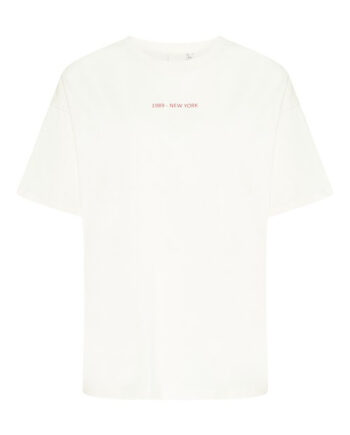 Ichi   T shirt  Ix Bexi   Cloud Dancer W  Racing Red