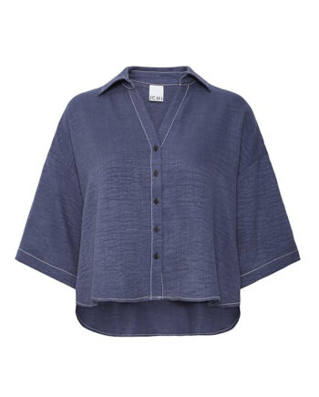 Ichi   Skjorte   Ix Elsie   Faded Denim