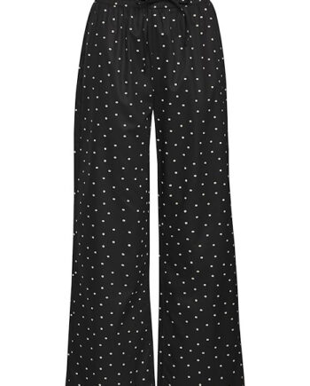 Ichi   Bukser    Ix Stormie Flower Pa   Black W  White Flower