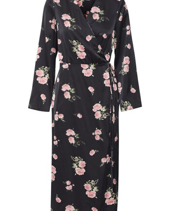 Ichi   Kjole   Ixrose Dr   Black W pink