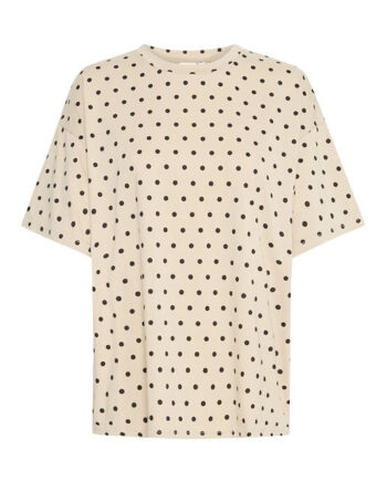 Ichi   T shirt   Ix Bexi Dot Ss   Doeskin black Dot