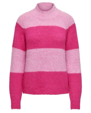 Jdy   Strik   Jdy Zoey Life L s Hn Raglan Pul Knt   Fuchsia Fedora begonia Pink