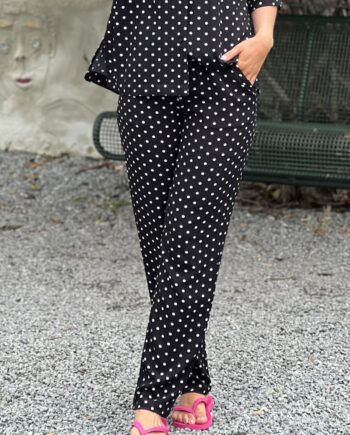Loved By Lykke   Bukser   Ly Smilla Pants    Black W small White Dots