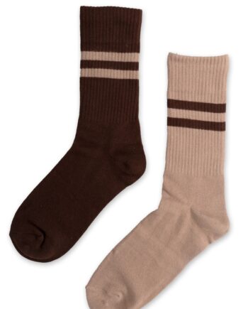 Loved By Lykke   Strømper   Ly Emma Socks  pack   Dark Brown beige