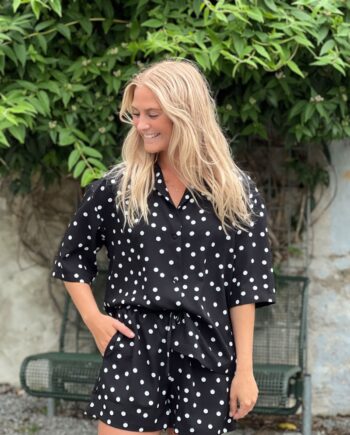 Loved By Lykke   Shorts   Ly Smilla Shorts   Black W white Dots