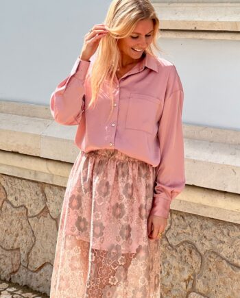 Loved By Lykke   Nederdel   Viola Lace Skirt   Rose Flower