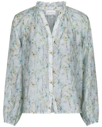 Neo Noir   Bluse   Cobie Whispering Blooms Blouse   Light Blue