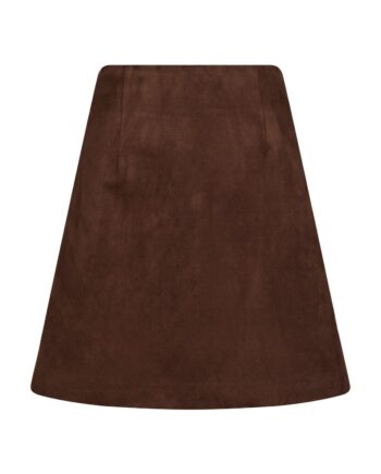 Neo Noir   Nederdel   Hemie Imitated Suede Skirt   Brown