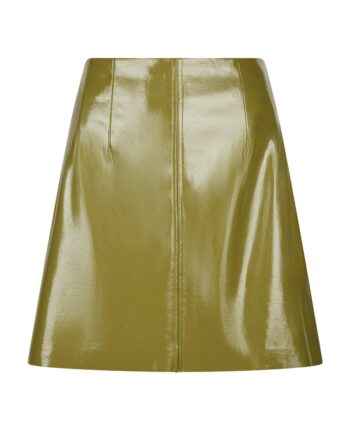 Neo Noir   Nederdel   Hemie Patent Skirt   Olive