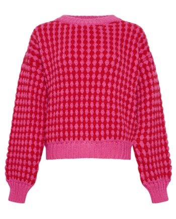 Noella   Strik   Gio Knit Jumper   Pink Red Mix