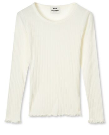 Mads Nørgaard   Bluse   Pointella Troja Tee Ls   Vanilla Ice