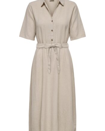 Jdy   Kjole   Say   Midi Shirt Dress   Oatmeal
