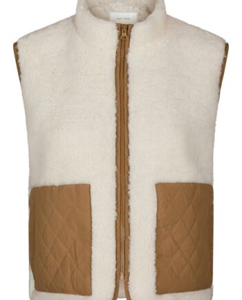 Neo Noir   Vest   Scout Teddy Waistcoat   Off White