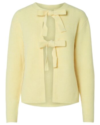 Pieces   Strik   Silly Rev Tie Knit   Pale Banana